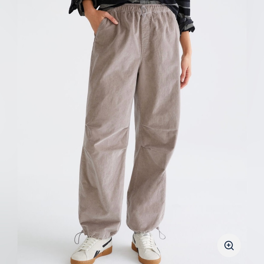 High-Rise Corduroy Parachute Pants